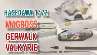 MACROSS VF1SA STRIKESUPER GERWALK VALKYRIE HASEGAWA 172 making and painting part 1 [upl. by Tutt]