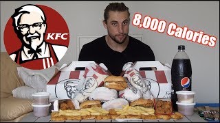 Double KFC Family Burger Box Challenge 8000 calorie Food Challenge [upl. by Conlen185]