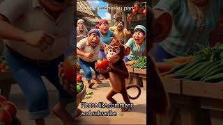 Badmash Bandar Cheeku part 1  comomelon like funny moral story funny shorts [upl. by Allimaj]