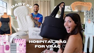 PACKING OUR HOSPTIAL BAGS FOR VBAC AFTER 2 C SECTIONS [upl. by Corty]