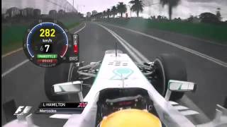 F1 2013  Melbourne  Lewis Hamilton Race Onboard [upl. by Ikceb]