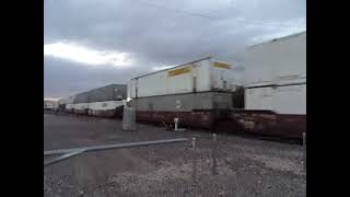 BNSF 6185 Eastbound Double Stack Intermodal Train  Kingman AZ USA 11152024 [upl. by Pliske]