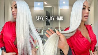 My SILKY SOFT Hair Routine Life Update [upl. by Attekram901]