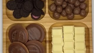 ASMR CHOCOLATES AND OREO  MILKA asmr food chocolate sweetplatter candy [upl. by Surad]