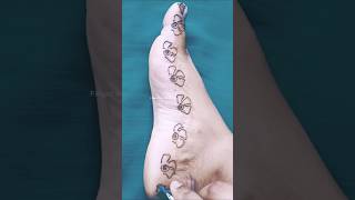 💞 Kinari very easy Pairon ki mehndifoot mehndi design shorts viralvideo mehandi [upl. by Regnij]