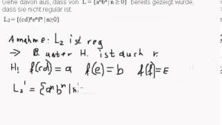 Beweisen mit Abgeschlossenheitseigenschaften regulärer Sprachen Homomorphismus [upl. by Dorcus]