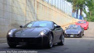 Loud Ferrari Tunnel Sounds  458 vs 430 Scuderia vs 599 HGTE amp More [upl. by Avad]