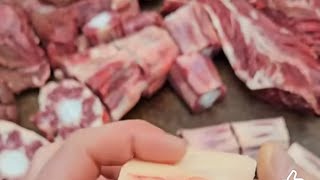 Virgies Vlog is live Amazing cutting Beef oxtailCuttingskillsOxtailMr butcher ttin [upl. by Fiedling]