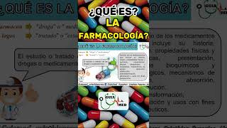 FARMACOLOGÍA QUÉ ES  GuiaMed farmacologia farmacologiaclínica [upl. by Ormsby]