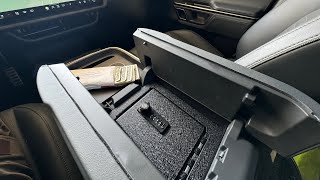 Rivian R1SR1T Lockable Armrest Safe by BestEVMod [upl. by Layman114]