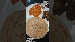 Butter chickenamp Malabar parata Beluli kababbutterchickenmalabarparatabelulikababnonvegfoodie [upl. by Ahseal]