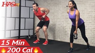 15 Min Beginner Kettlebell Workout for Fat Loss  Kettlebell Workouts for Beginners Men amp Women [upl. by Jerrylee547]