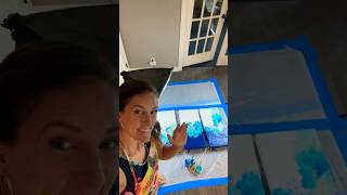 I Tried Painting a Huge Triptych LIVE in 1 Hour Ocean Acrylic Pour 🌊 Dutch Pour Fluid Art [upl. by Gilberta]