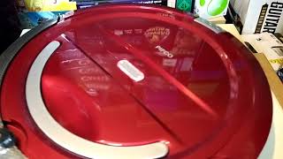 PIFCO ROBO VAC P28027 Self Docking Robot Vacuum Cleaner Power On Off Red LED Light 220321 [upl. by Ahsiruam]