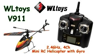 WLtoys V911 24GHz 4Ch Mini RC Helicopter with Gyro RTF [upl. by Ilojne]