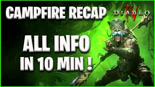 Campfire Recap  All Season 6 Info in 10 Minutes Diablo 4 News [upl. by Malone]