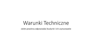 Warunki Techniczne 2024 [upl. by Ruddie]