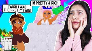 I AM THE UGLY TWIN amp MY TWIN SISTER HATES ME  Roblox Roleplay  Royale High [upl. by Devol546]