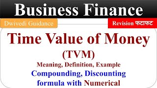 TVM Time Value of Money full chapter Compounding Discounting method Business finance Capital [upl. by Nitsur]