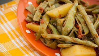 Greekstyle green beans  Fasolakia recipe  My Greek Salad [upl. by Gnilrad844]