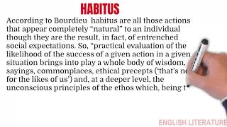 HABITUS  Pierre Bourdieu [upl. by Esinereb]