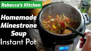 Minestrone Soup Recipe Vegetarian Instant Pot Rebeccas Kitchen [upl. by Novej744]