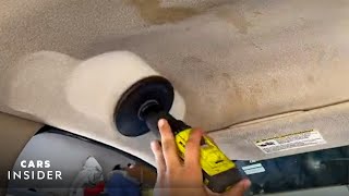 How a Detailer Deep Cleans a Filthy Car  Insider Cars [upl. by Horten]