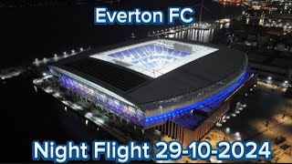 Everton New Stadium Night Flight Bonus Video 29102024 [upl. by Aihtibat]