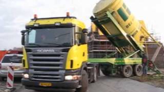 Scania R400 6x2 loading a Beamix silo [upl. by Scoles814]