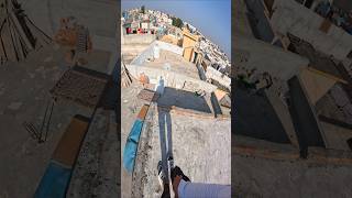 Rooftop parkour running pov [upl. by Wagner]