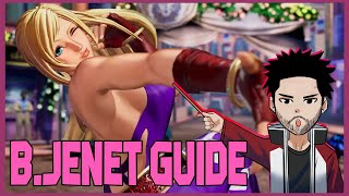 KoF XV BJenet Guide amp Tutorial Breakdown Combos amp Tips for learning Jenet in King of Fighters 15 [upl. by Norak]