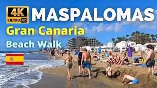 Maspalomas Gran Canaria Spain Beach Walk [upl. by Ttessil]