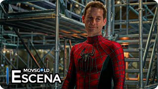 Los 3 Spidermans Juntos  SpiderMan No Way Home Español Latino 2021 HD Tom Andre y Tobey [upl. by Auginahs]