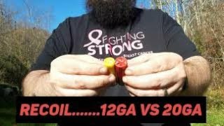 Shotgun recoilheavier 12ga pump vs lighter 20ga single shot which quotkicksquot more [upl. by Ibok488]