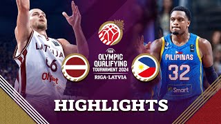 HISTORIC win for Philippines 🇵🇭 over Latvia 🇱🇻 in Riga  Highlights  FIBA OQT 2024 Latvia [upl. by Femi827]