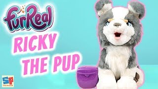 FurReal Ricky the TrickLovin Pup Unboxing Playing with Ricky the Pup  Sneak Peek [upl. by Yelraf]