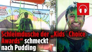 „Kids’ Choice Awards“ – Wir probieren die Schleimdusche für euch aus [upl. by Leavelle96]