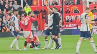 Bruno Fernandes Red card Vs Tottenham  Manchester United vs Tottenham [upl. by Assennav]