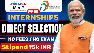 Free Digital India Internship Scheme  BISAg N Internship Details  Internship in Ministry of INDIA [upl. by Slaughter]