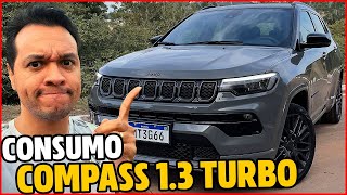 O CONSUMO REAL DO JEEP COMPASS 13 TURBO VAI TE DEIXAR MALUCO SUV BEBERRÃO [upl. by Fletch]