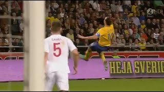 Zlatan Ibrahimovic  Sweden vs England Overhead kick from 30 yards [upl. by Niveb]