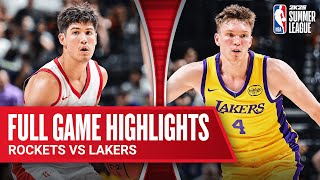 ROCKETS vs LAKERS  NBA SUMMER LEAGUE  FULL GAME HIGHLIGHTS [upl. by Yoho491]