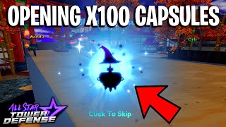 Opening x100 GHOSTLY CAPSULES  Was It Worth It To Spend  All Star Tower Defense Roblox [upl. by Marteena]