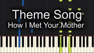 How I Met Your Mother Piano Tutorial Synthesia easy [upl. by Soilissav]