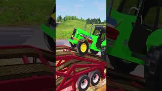 Double Logs vs Flatbed Trailer Truck vs Train  Beamng Drive 10 [upl. by Danit]