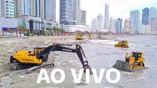 Balneário Camboriú Alargamento da Faixa de Areia AO VIVO de 14 Setembro 2021 BalneárioCamboriú [upl. by Aynav142]