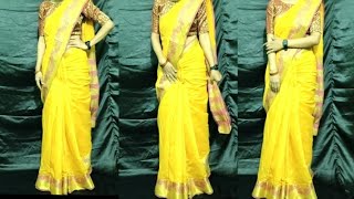 How To Wear A Cotton Saree Easy Draping Tutorial [upl. by Nahseez775]