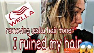 Removing Wella hair toner with vitamin C my hair turned Orange 😱 [upl. by Furiya1]