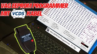 VAG EEPROM Programmer mit VCDS Kabel  VCDS zu KLine KKL Adapter auf ComPort umschalten [upl. by Gustin]