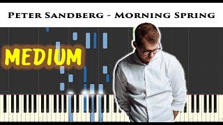 Peter Sandberg  Morning Spring  Sheet amp Synthesia Piano Tutorial by James Morrison BCN [upl. by Luhem916]